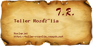 Teller Rozália névjegykártya