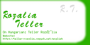 rozalia teller business card